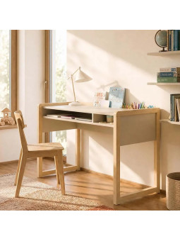 Stolly Kids' Writing Desk with Shelf and Pencil Holder - Benlemi