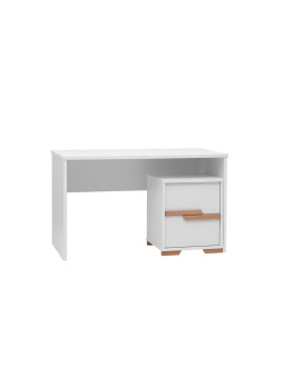 Children's Desk in white MDF with Chest of Drawers - Snap Collection