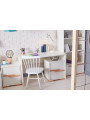 Comodino per la Cameretta dei Bambini in MDF bianco con finiture in legno naturale di faggio - Collezione Snap
