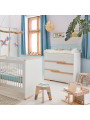 Fasciatoio aggiuntivo per la Cameretta dei Bambini in MDF bianco o grigio - Collezione Snap