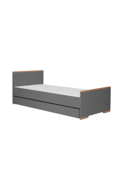 Cassettone per Letto Singolo 90x200 per la Cameretta dei Bambini in MDF bianco o grigio - Collezione Snap