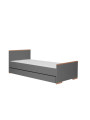 Cassettone per Letto Singolo 90x200 per la Cameretta dei Bambini in MDF bianco o grigio - Collezione Snap