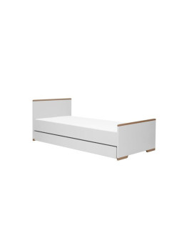 Cassettone per Letto Singolo 90x200 per la Cameretta dei Bambini in MDF bianco o grigio - Collezione Snap