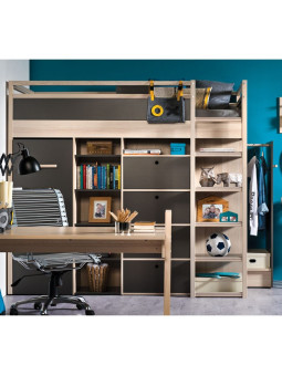 Bunk Bed for Children and Teenagers in pine natural wood Spot Young collection by VOX