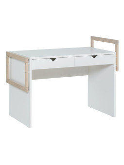 Scrivania per bambini e ragazzi in legno naturale e bianco - collezione Stige di VOX