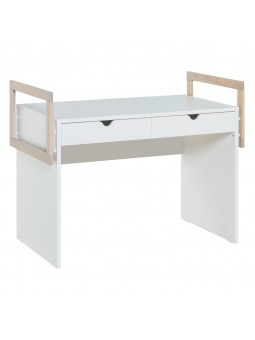 Desk 120 for Children and Teenagers in natural and white wood Stige collection by VOX