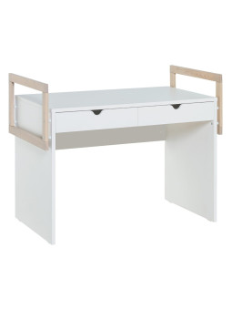 Scrivania per bambini e ragazzi in legno naturale e bianco - collezione Stige di VOX