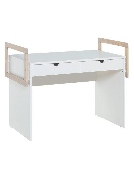 Desk 120 for Children and Teenagers in natural and white wood Stige collection by VOX