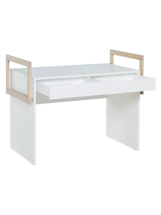 Desk 120 for Children and Teenagers in natural and white wood Stige collection by VOX