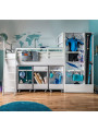 Appendiabiti con rotelle per Letto Multi di VOX per bambini e ragazzi in legno grigio e bianco - collezione Nest di VOX