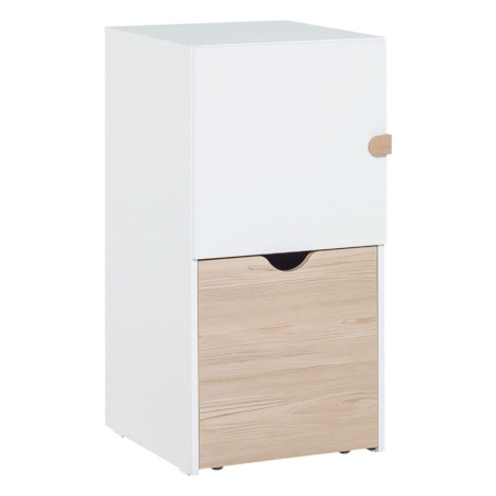 Modular cabinet with removable drawer for Children and Teenagers in natural and white wood Stige collection by VOX