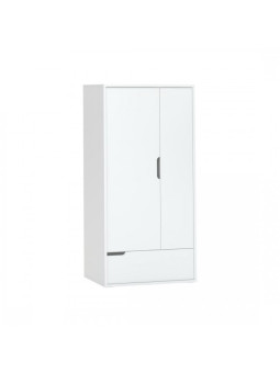 Guardaroba con 2 ante per la Cameretta dei Bambini in MDF bianco - Collezione Milk by VOX