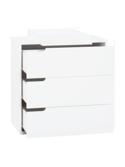 Children's bedroom Chest of Drawers with Changing Table in white MDF - Milk Collection by VOX