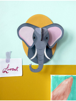 Cardboard Wall 3D Puzzle Decoration - Elephant