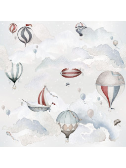 Wallpaper for Children's Bedroom Balloons Adventure by Dekornik