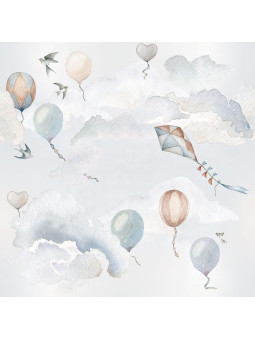 Wallpaper for Children's Bedroom Balloons Fairytale by Dekornik