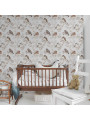 Wallpaper for Children's Bedroom Birds White-Gray by Dekornik