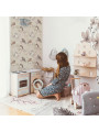 Wallpaper for Children's Bedroom Birds White-Gray by Dekornik