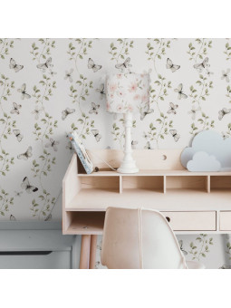 Wallpaper for Children's Bedroom Butterflies Having Fun by Dekornik