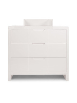 Cassettiera per Bambini in MDF bianco con 3 cassetti - Dimensioni: 100 x 75 x 89 cm - Disponibile fasciatoio removibile