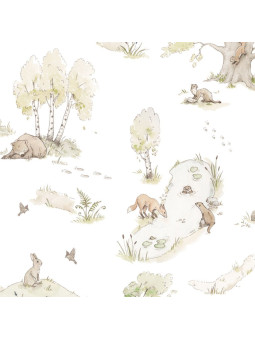 Wallpaper for Children's Bedroom Fairytale Forest by Dekornik