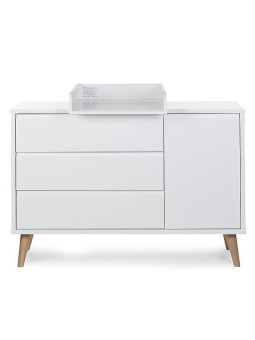 Cassettiera per Bambini in MDF bianco con 3 cassetti - Dimensioni extra-large