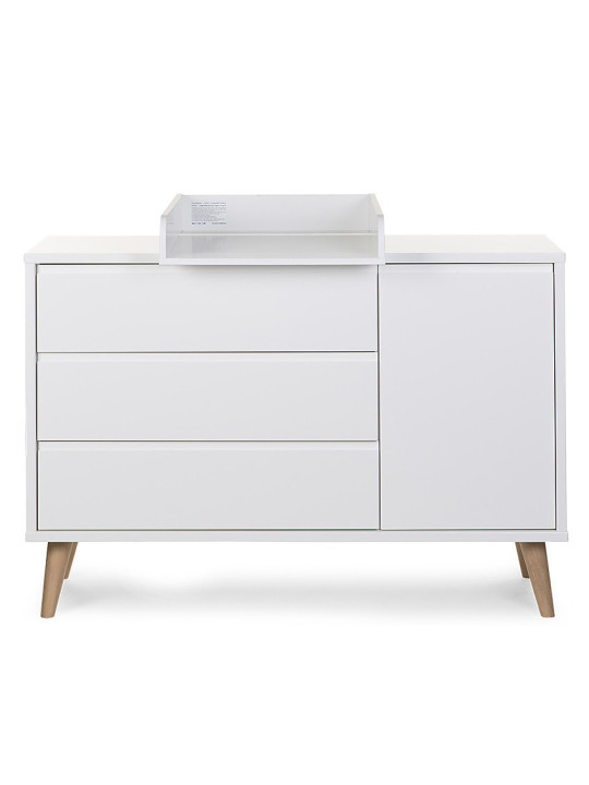 Chest of drawers for children in white MDF with 3 drawers - Dimensions  extra-large: