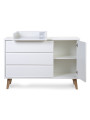 Chest of drawers for children in white MDF with 3 drawers - Dimensions  extra-large: