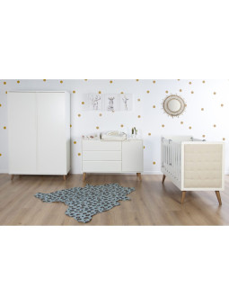 Chest of drawers for children in white MDF with 3 drawers - Dimensions  extra-large:
