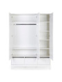 Large children bedroom wardrobe in MDF and white pine wood - with 3 doors and 3 drawers