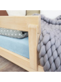 Montessori children house bed in solid lacquered natural pine with firm bed guard - Lucky by Benlemi