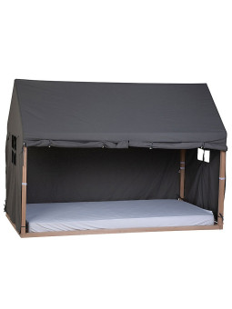 Cover in 100% cotone riciclato antracite per struttura lettino 90x200 per bambini Childhome