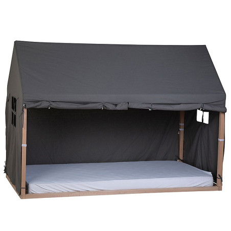 Cover in 100% cotone riciclato antracite per struttura lettino 90x200 per bambini Childhome