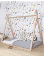 Struttura letto lettino montessoriano per bambini 3+ in legno massello di faggio by Childhome - Dimensioni materasso 90x200 cm