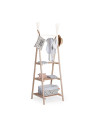 Montessori wardrobe for children in solid natural beech wood with 3 shelves - Tipi by Childhome