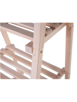 Montessori wardrobe for children in solid natural beech wood with 3 shelves - Tipi by Childhome