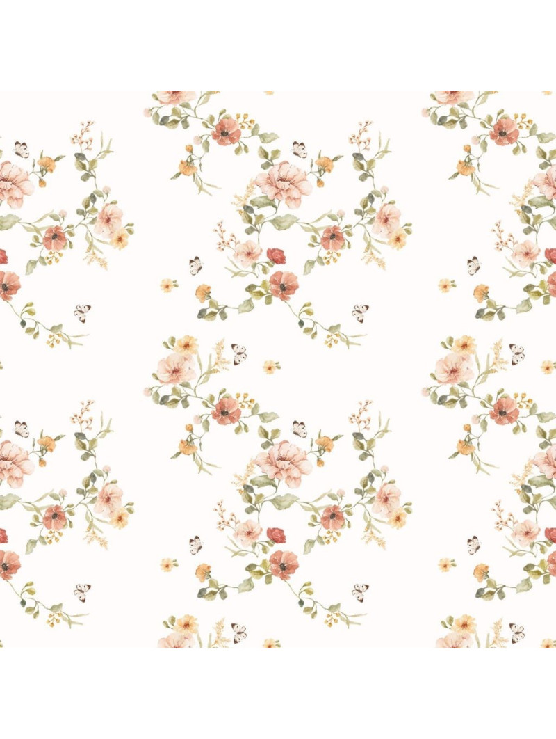 Wallpaper for Children's Bedroom Floral Vintage by Dekornik