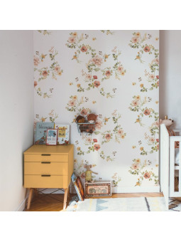 Wallpaper for Children's Bedroom Floral Vintage by Dekornik