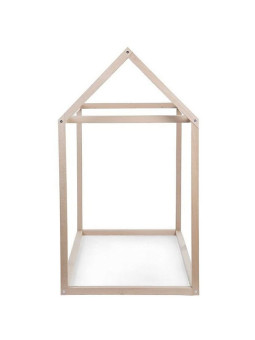 Montessori house bed frame for children 3+ in solid beech wood by Childhome - Mattress size 90x200 cm