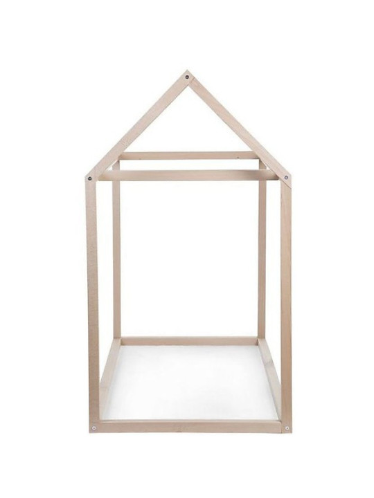 Montessori house bed frame for children 3+ in solid beech wood by Childhome - Mattress size 90x200 cm