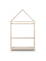 Montessori house wardrobe for children in solid natural beech wood with 3 shelves - by Childhome
