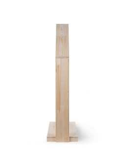 Montessori house wardrobe for children in solid natural beech wood with 3 shelves - by Childhome