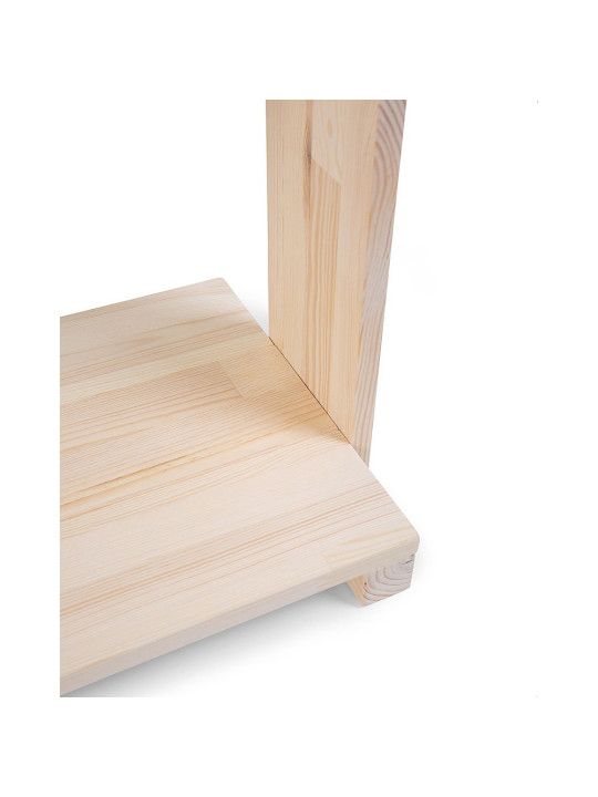 Montessori house wardrobe for children in solid natural beech wood with 3 shelves - by Childhome