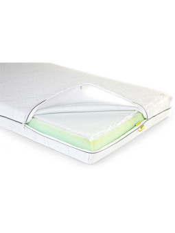 Mattress for Cots and Cribs in Polyether 140x70 - breathable and hypoallergenic - Basic model by Childhome