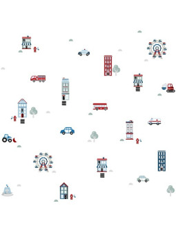 Wallpaper for Children's Bedroom Life in The City by Dekornik