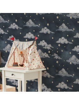 Wallpaper for Children's Bedroom Magic Night Sky by Dekornik