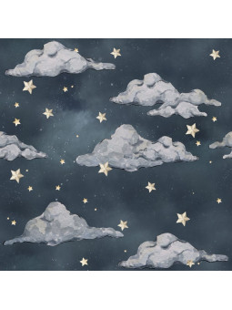 Wallpaper for Children's Bedroom Magic Night Sky by Dekornik