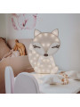 Lampada per la Cameretta dei Bambini in Legno FSC a forma di Volpe - Misure: 38x28x5,5 cm - Luce a LED colore bianco caldo