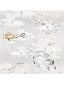 Wallpaper for Children's Bedroom Magic Planes by Dekornik