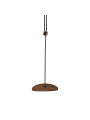 Altalena per bambini 6 anni + a forma di disco in legno massello colore noce e corda nera - Peso massimo: 80kg